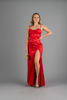 Imagen de Maxi Dress, Estilo Corse En Satin