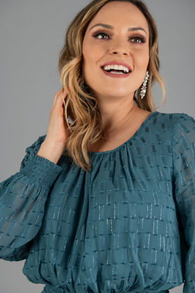 Imagen de Vestido Manga larga, Elastico Cintura, Abierto Espalda