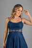Imagen de Maxi Dress Satin Estilo Corse, Con Trasparencia y Brillo.      (Exclusivo de pagina)