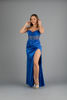 Imagen de Maxi Dress Satin, Estilo Corse, Con Trasparencia