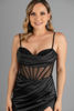 Imagen de Maxi Dress Satin, Estilo Corse, Con Trasparencia
