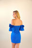Imagen de Vestido Off Shoulder, Detalle Flor Mangas