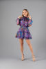 Imagen de Vestido Organza Estampado, Lazo Cuello
