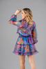 Imagen de Vestido Organza Estampado, Lazo Cuello