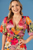Imagen de Vestido Satin Estampado Cruzado