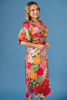 Imagen de Vestido Satin Estampado Cruzado