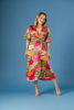 Imagen de Vestido Satin Estampado Cruzado