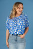 Imagen de Blusa Estampada Nido De Abeja       (Exclusiva Pagina)