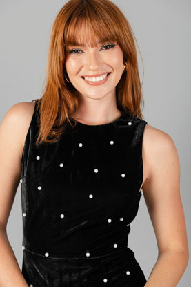 Imagen de Vestido Velvet Perlas       ( Exclusivo  Pagina )