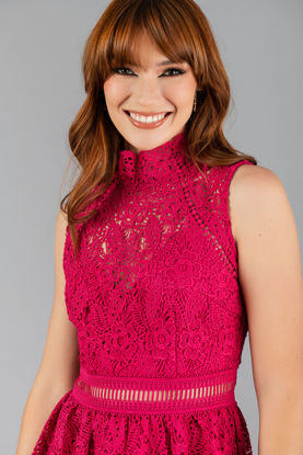 Imagen de Vestido  Cuello Alto, Encaje      (Exclusivo Pagina)