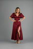 Imagen de Vestido Satin Cuello V Manga Campana     (Exclusivo Pagina)