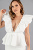 Imagen de Vestido Cuello V Profundo Mangas Balloon   (Exclusivo Pagina)