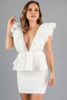 Imagen de Vestido Cuello V Profundo Mangas Balloon   (Exclusivo Pagina)