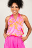 Imagen de Blusa Halter En Satin Estampado     (Exclusivo Pagina)