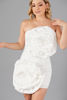Imagen de Vestido Straple Satin Detalle Flores      (Exclusivo Pagina)