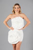 Imagen de Vestido Straple Satin Detalle Flores      (Exclusivo Pagina)