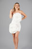 Imagen de Vestido Straple Satin Detalle Flores      (Exclusivo Pagina)