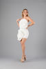 Imagen de Vestido Straple Satin Detalle Flores      (Exclusivo Pagina)