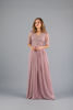 Imagen de Maxi Dress Cuello V Blusa Encaje, Falda Plisada