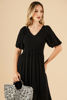 Imagen de Vestido Rayon Nido De Abeja Cuello V (Exclusivo Pagina