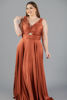 Imagen de Maxi Dress Satin Nudo Frente