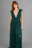 Imagen de Maxi Dress Cuello V Profundo Brillo