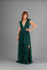 Imagen de Maxi Dress Cuello V Profundo Brillo