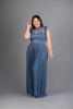 Imagen de Maxi Dress Blusa Encaje, Falda Plisada