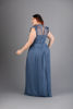 Imagen de Maxi Dress Blusa Encaje, Falda Plisada