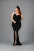 Imagen de Maxi Dress Tirantes, Detalle Lentejuelas Escote, Abertura Falda    (Exclusivo Pagina)