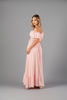 Imagen de Vestido Off Shoulder Largo Solido(Rayon)                                             (Exclusivo Pagina)