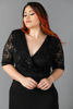 Imagen de Maxi Dress, Blusa Encaje Cuello V, Falda Seda