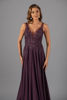 Imagen de Maxi Dress Blusa Encaje, Abalorios, Falda Seda