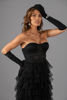 Imagen de Vestido Estilo Corse Straple, Tull Vuelos