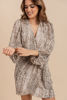 Imagen de Vestido Corto Manga Larga Cruzado Animal Print                               (Exclusivo Pagina)