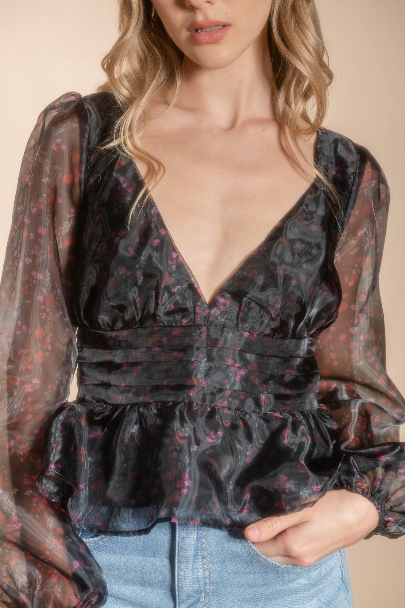 Imagen de Blusa Transparencias Florecitas   ( Exclusivo pagina )