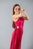 Imagen de Vestido Satin Plisado, Un Hombro, Abertura lateral