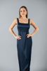 Imagen de Vestido Satin Cuello Cuadrado, Nido Abeja Espalda      (Exclusivo Pagina)