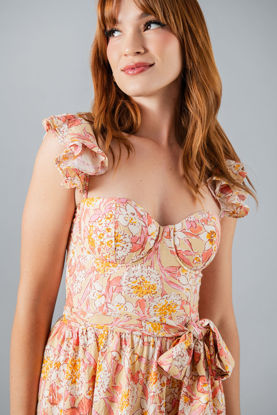 Imagen de Vestido Rayon Estampado, Estilo Corse