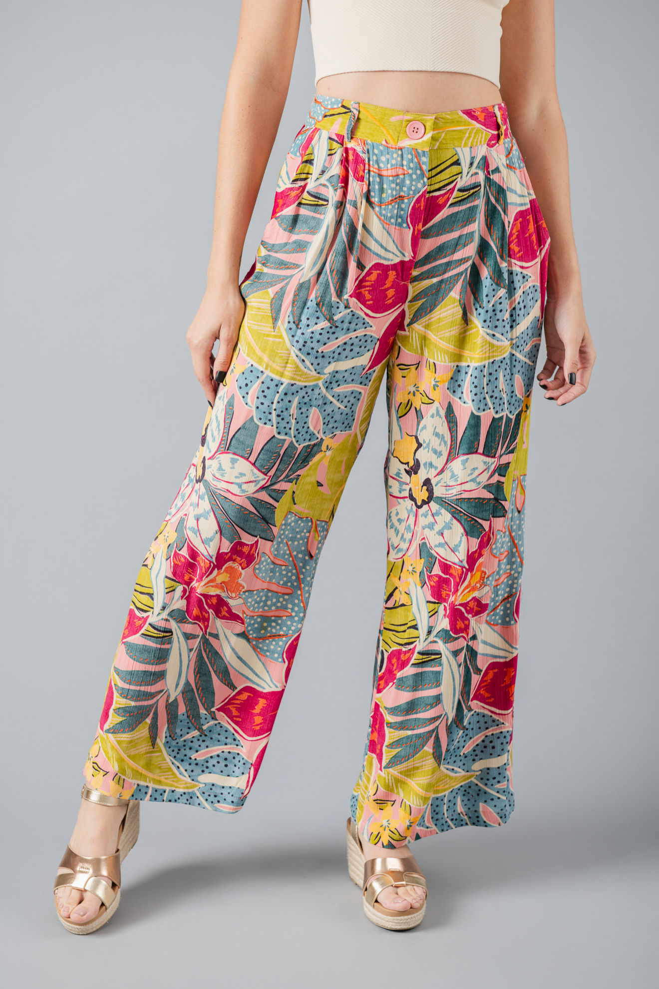 Imagen de Pantalon En Rayon Print Tropical
