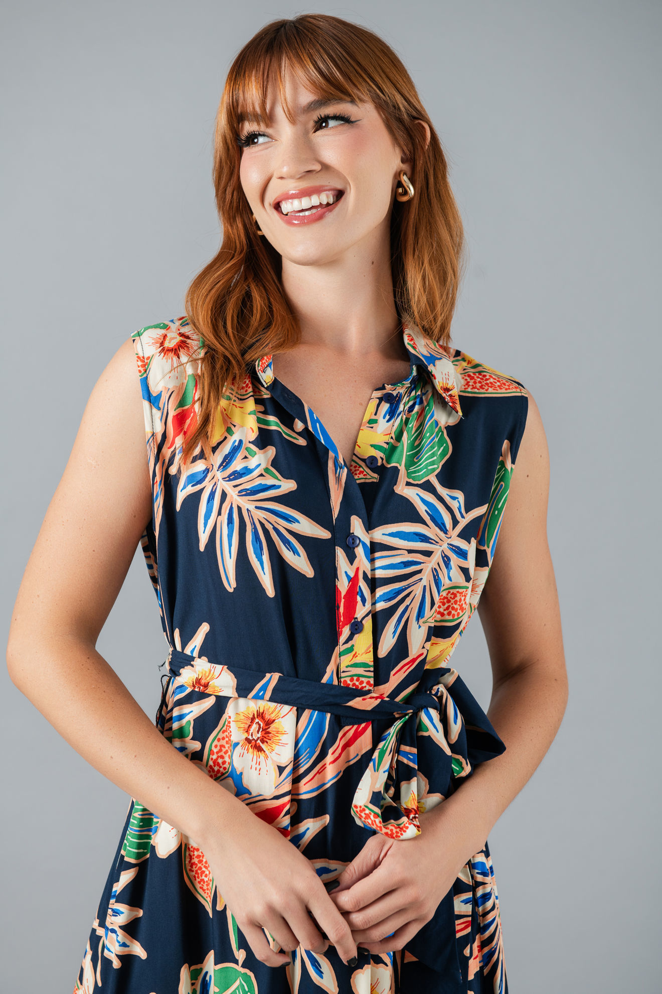 Imagen de Vestido En rayon Estampado, Sin Mangas      (Exclusivo Pagina)