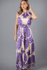 Imagen de Vestido Satin Estampado, Con Cinturon