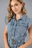 Imagen de Vestido Denim Botones, Vuelo Manga