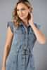 Imagen de Vestido Denim Botones, Vuelo Manga