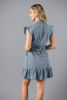 Imagen de Vestido Denim Botones, Vuelo Manga