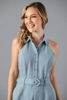 Imagen de Romper En Denim Cuello Botones; Espalda Descubierta