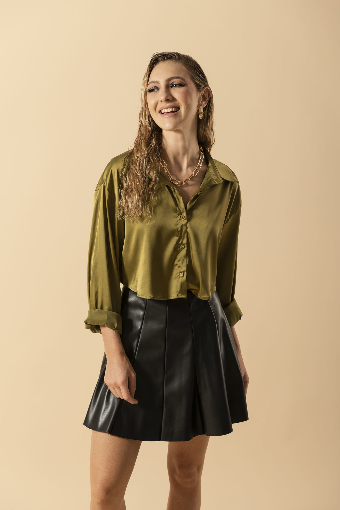 Imagen de Falda Cuerina (Exclusiva Pagina)