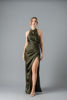 Imagen de Vestido Satin Halter, Abertura Falda