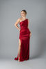 Imagen de Maxi Dress Satin Un Hombro, Abertura Falda
