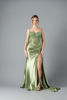 Imagen de Maxi Dress Estilo Corse, Blusa Encaje, Falda Satin